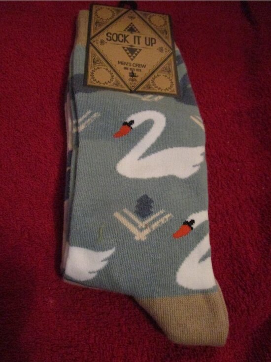 Sock it Other - Sock It Up Men’s Crew Cotton Socks 1 Pair Fits 8-13 Shoe Black Swan